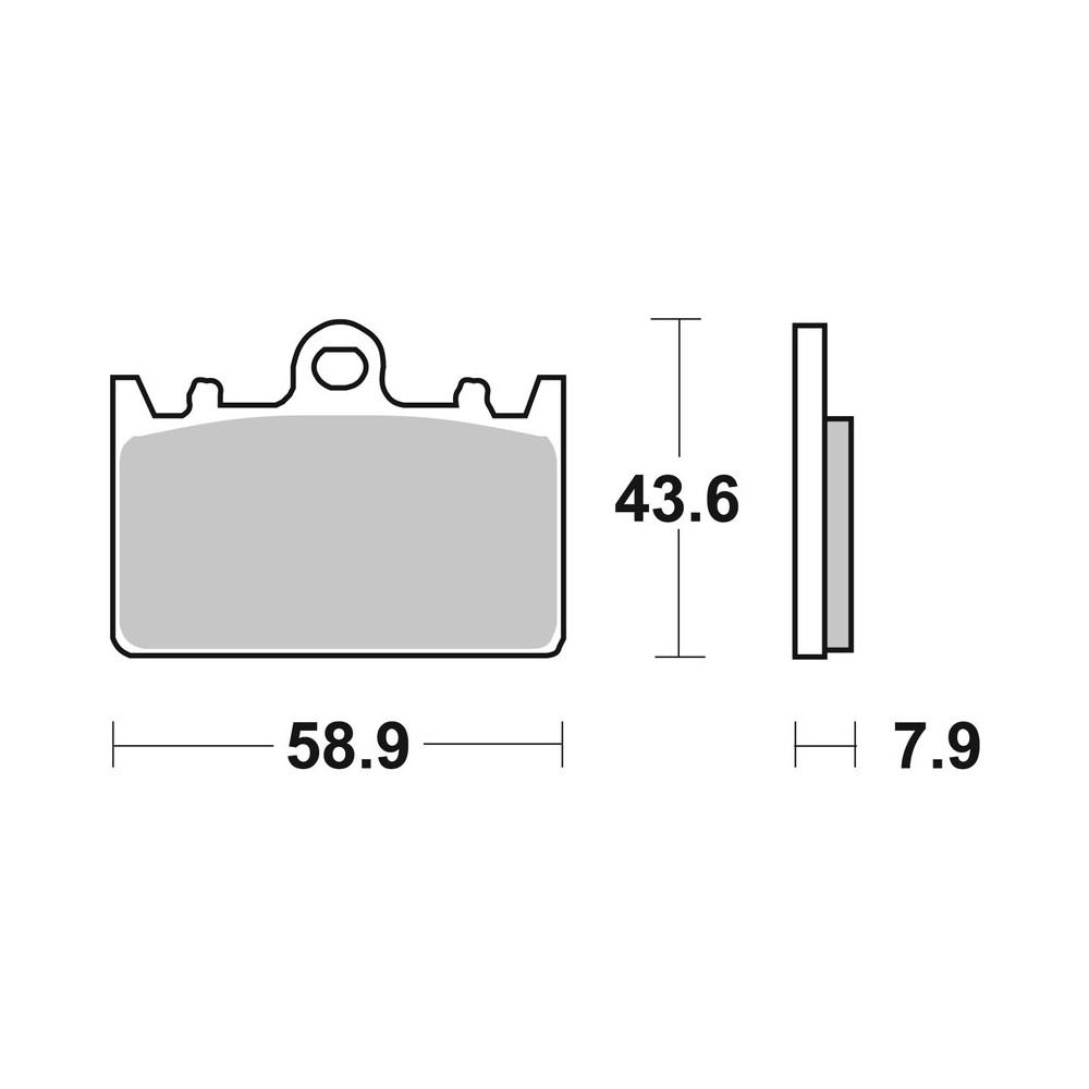 Plaquettes de frein BREMBO route métal fritté - 07KA14SA