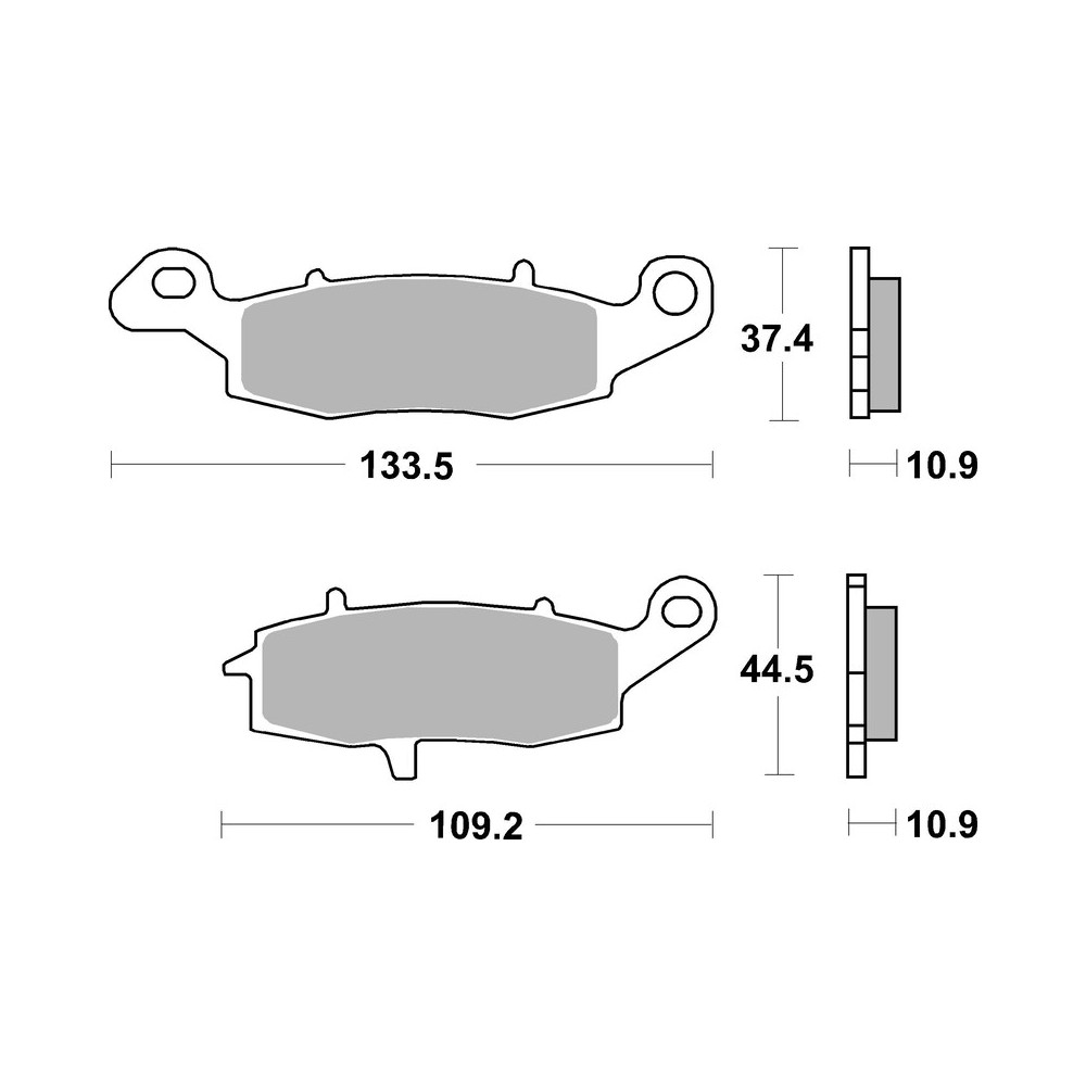 Plaquettes de frein BREMBO route métal fritté - 07KA15SP