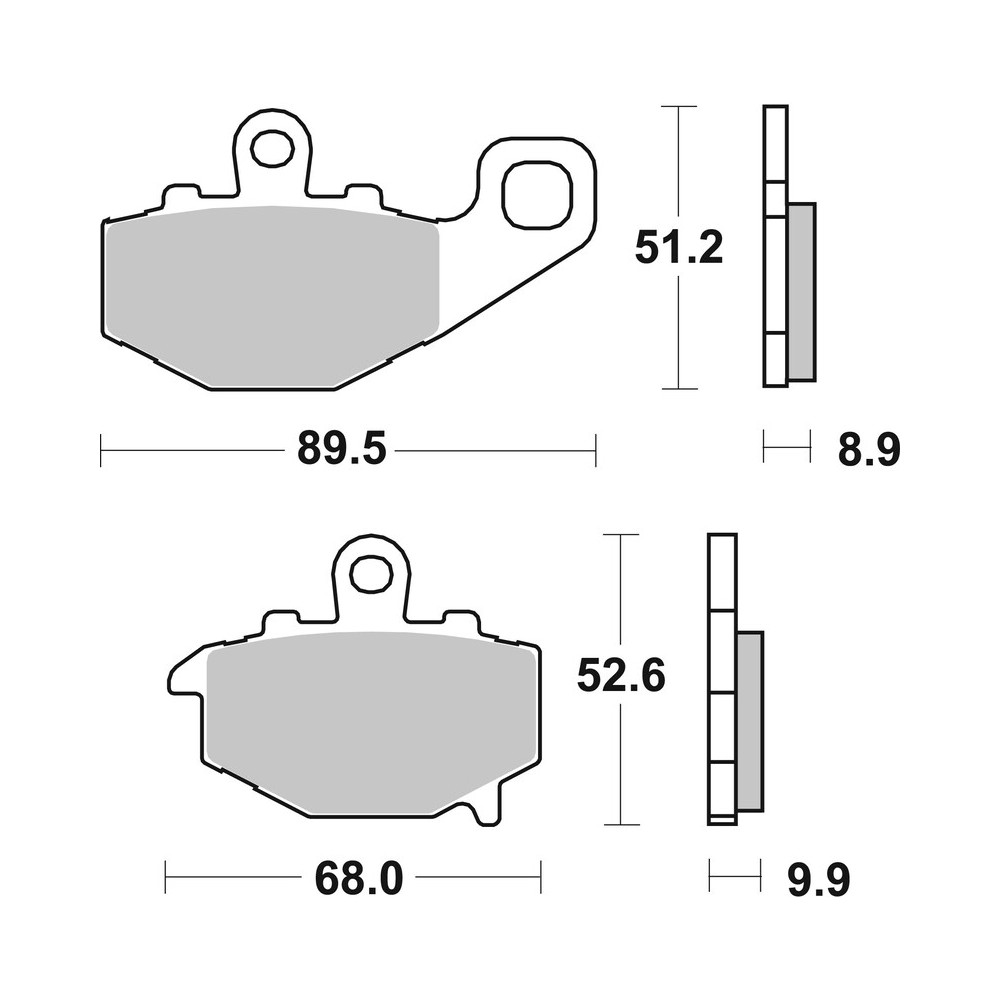 Plaquettes de frein BREMBO route métal fritté - 07KA16SP