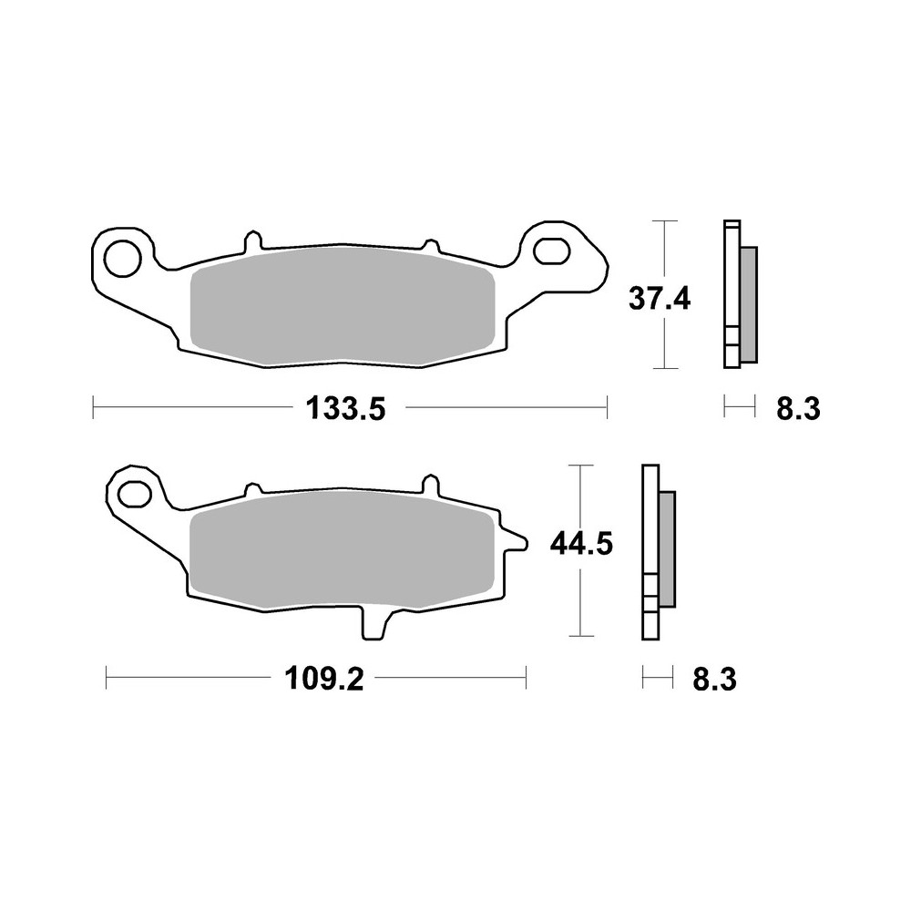 Plaquettes de frein BREMBO route métal fritté - 07KA19LA