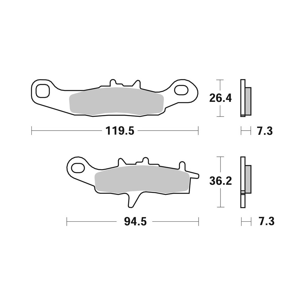 Plaquettes de frein BREMBO Off-Road métal fritté - 07KA22SX