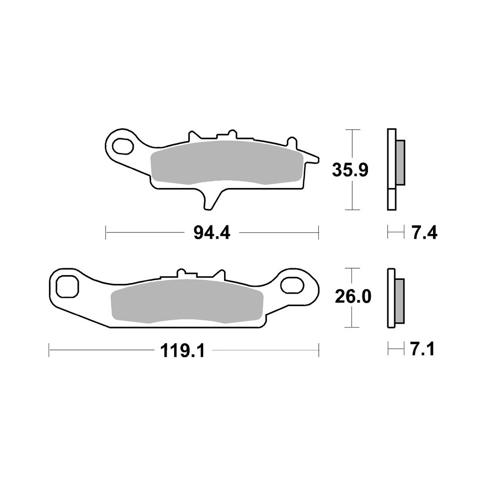 Plaquettes de frein BREMBO Off-Road métal fritté - 07KA24SX