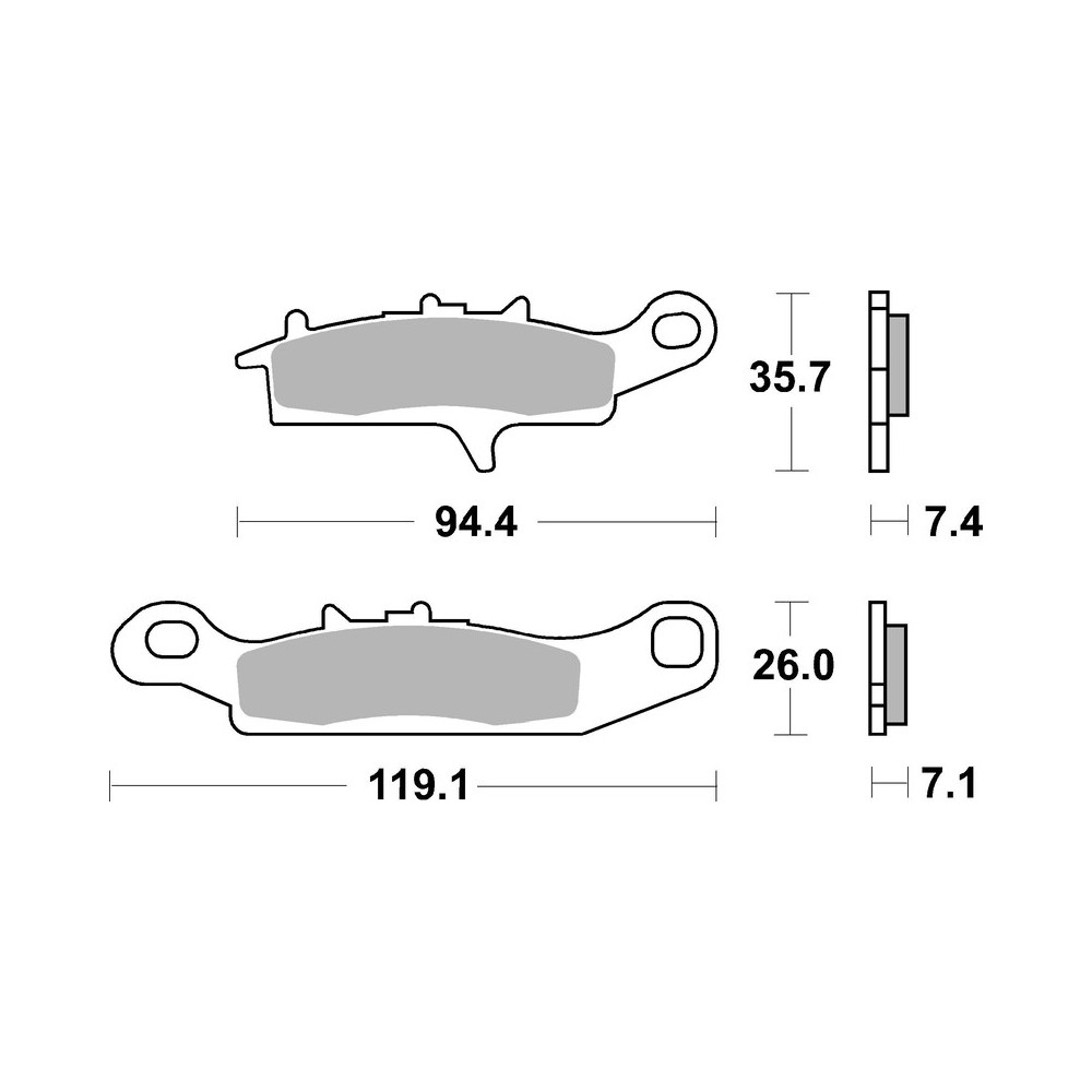 Plaquettes de frein BREMBO Off-Road métal fritté - 07KA25SD