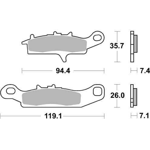 Plaquettes de frein BREMBO Off-Road métal fritté - 07KA25SD