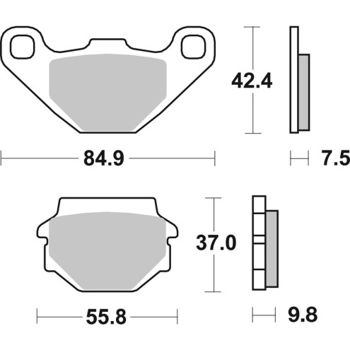 Plaquettes de frein BREMBO route carbone céramique - 07KS0432
