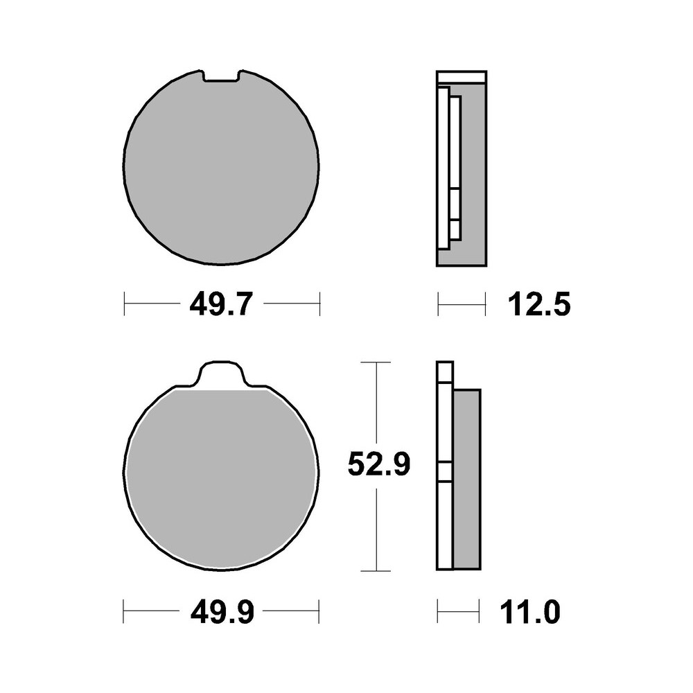 Plaquettes de frein BREMBO route carbone céramique - 07SU0125