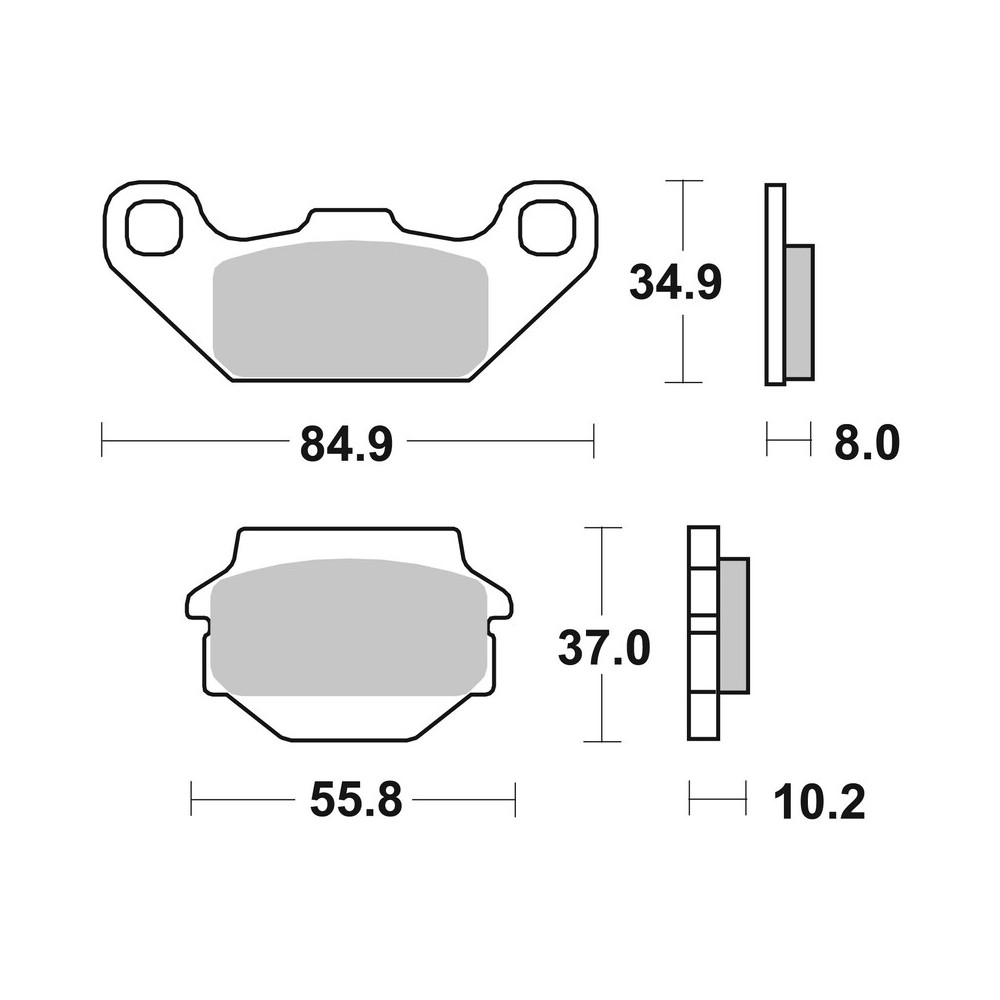 Plaquettes de frein BREMBO route carbone céramique - 07SU1121