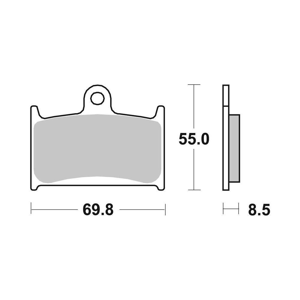 Plaquettes de frein BREMBO route métal fritté - 07SU14LA
