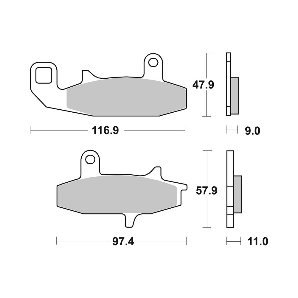 Plaquettes de frein BREMBO route métal fritté - 07SU15SA