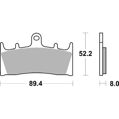 Plaquettes de frein BREMBO route métal fritté - 07SU19LA