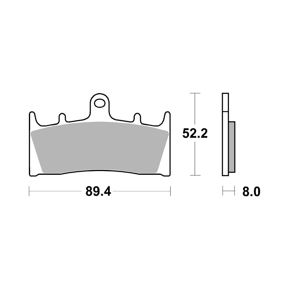 Plaquettes de frein BREMBO route métal fritté - 07SU19SA