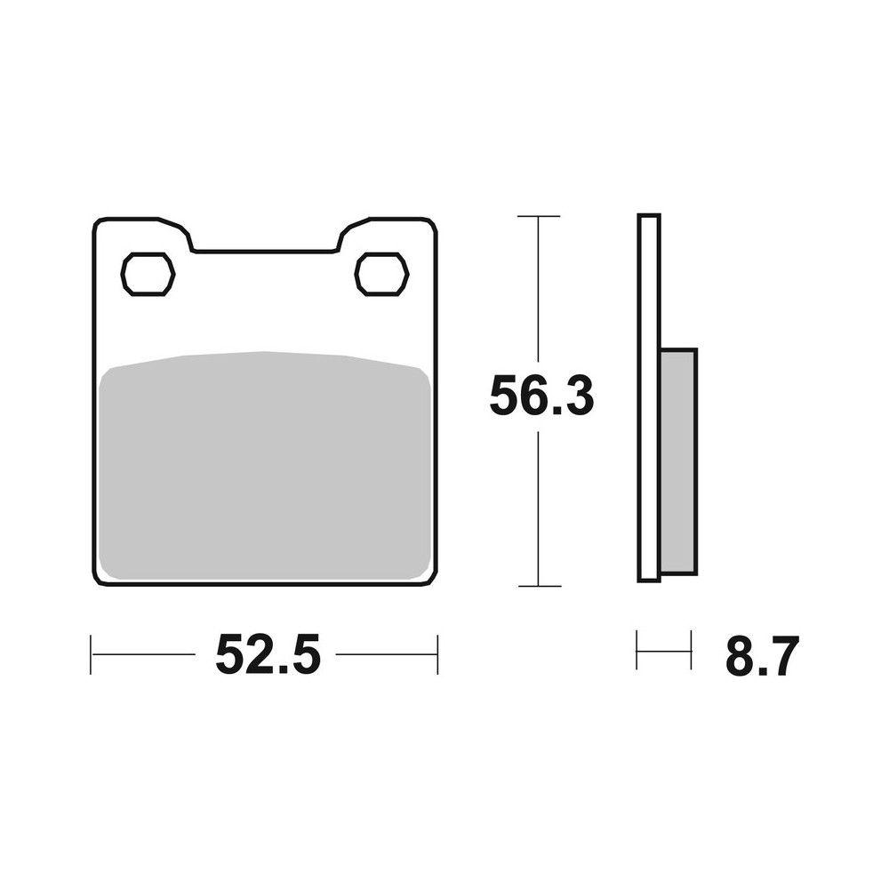 Plaquettes de frein BREMBO route métal fritté - 07SU20SP