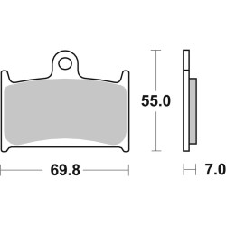 Plaquettes de frein BREMBO route métal fritté - 07SU22SA