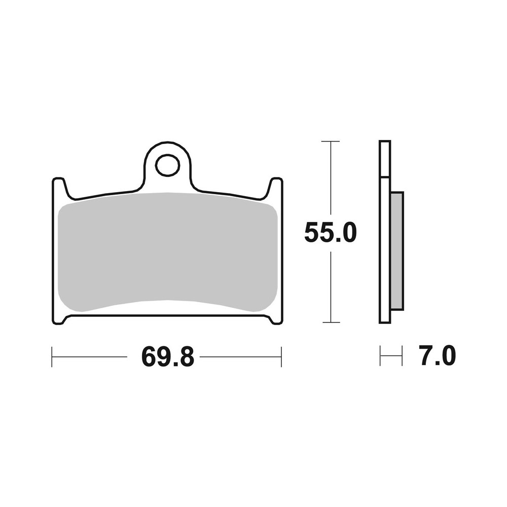 Plaquettes de frein BREMBO route métal fritté - 07SU22SA