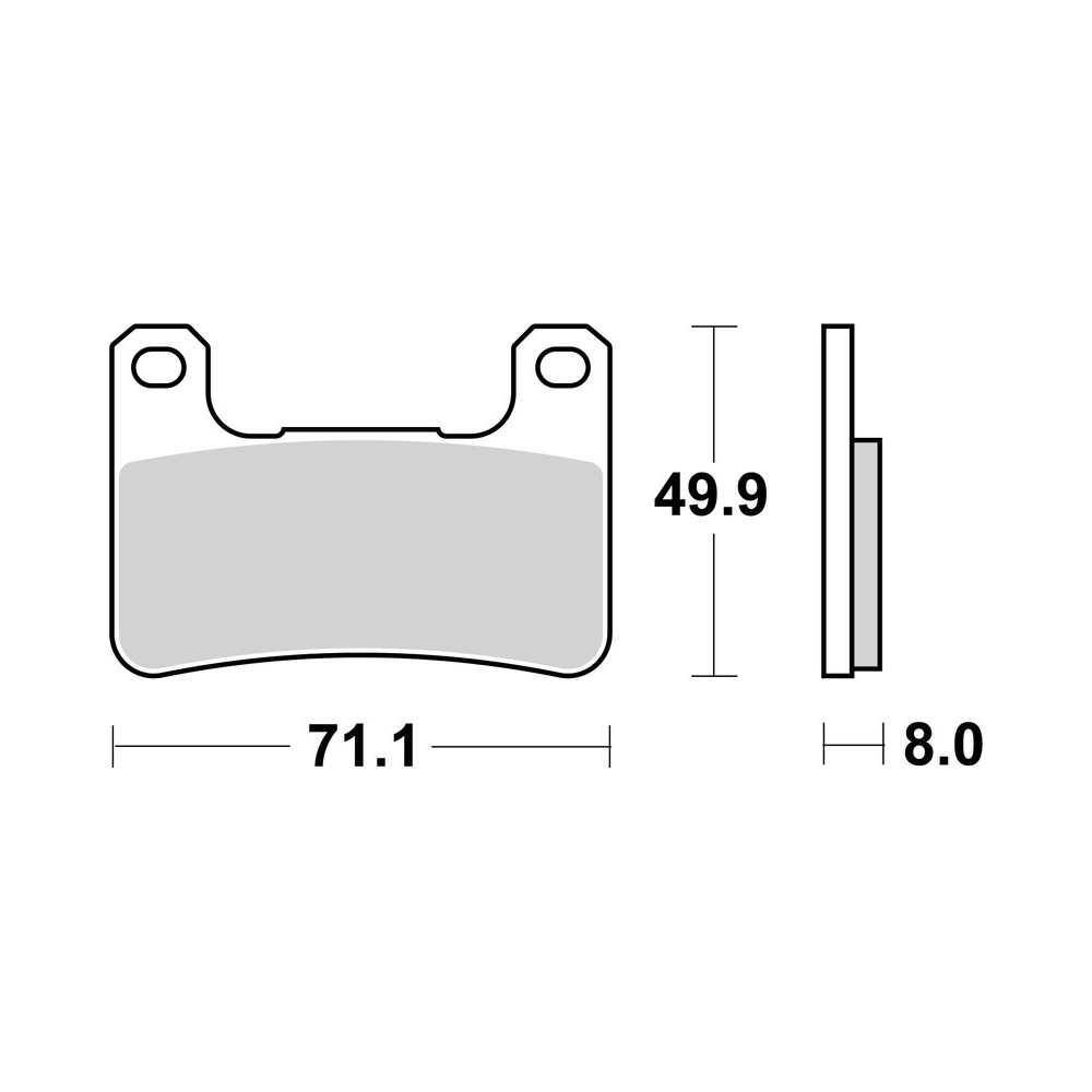 Plaquettes de frein BREMBO route métal fritté - 07SU27SA