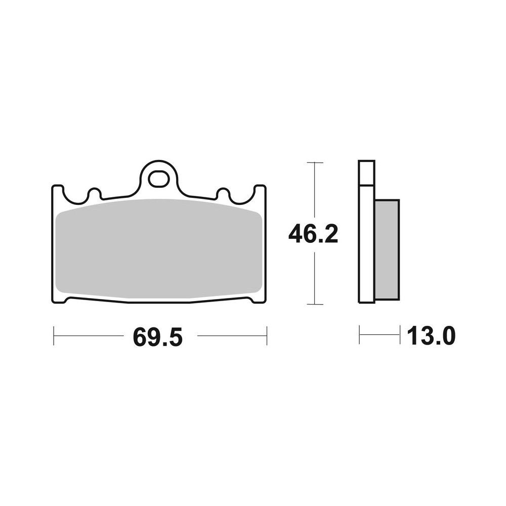 Plaquettes de frein BREMBO route métal fritté - 07SU30SP