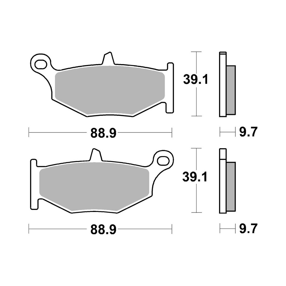 Plaquettes de frein BREMBO route métal fritté - 07SU32SP