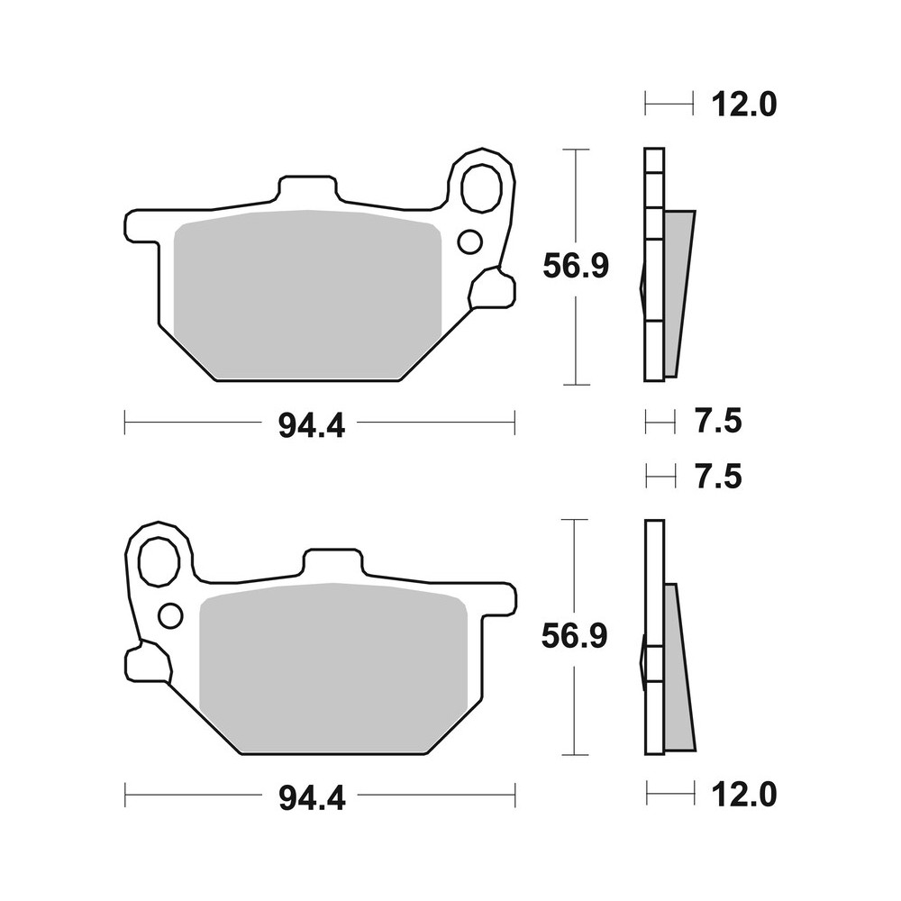 Plaquettes de frein BREMBO route carbone céramique - 07YA0413