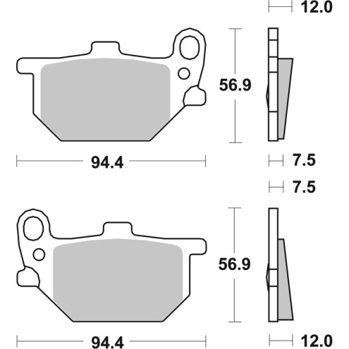 Plaquettes de frein BREMBO route carbone céramique - 07YA0413