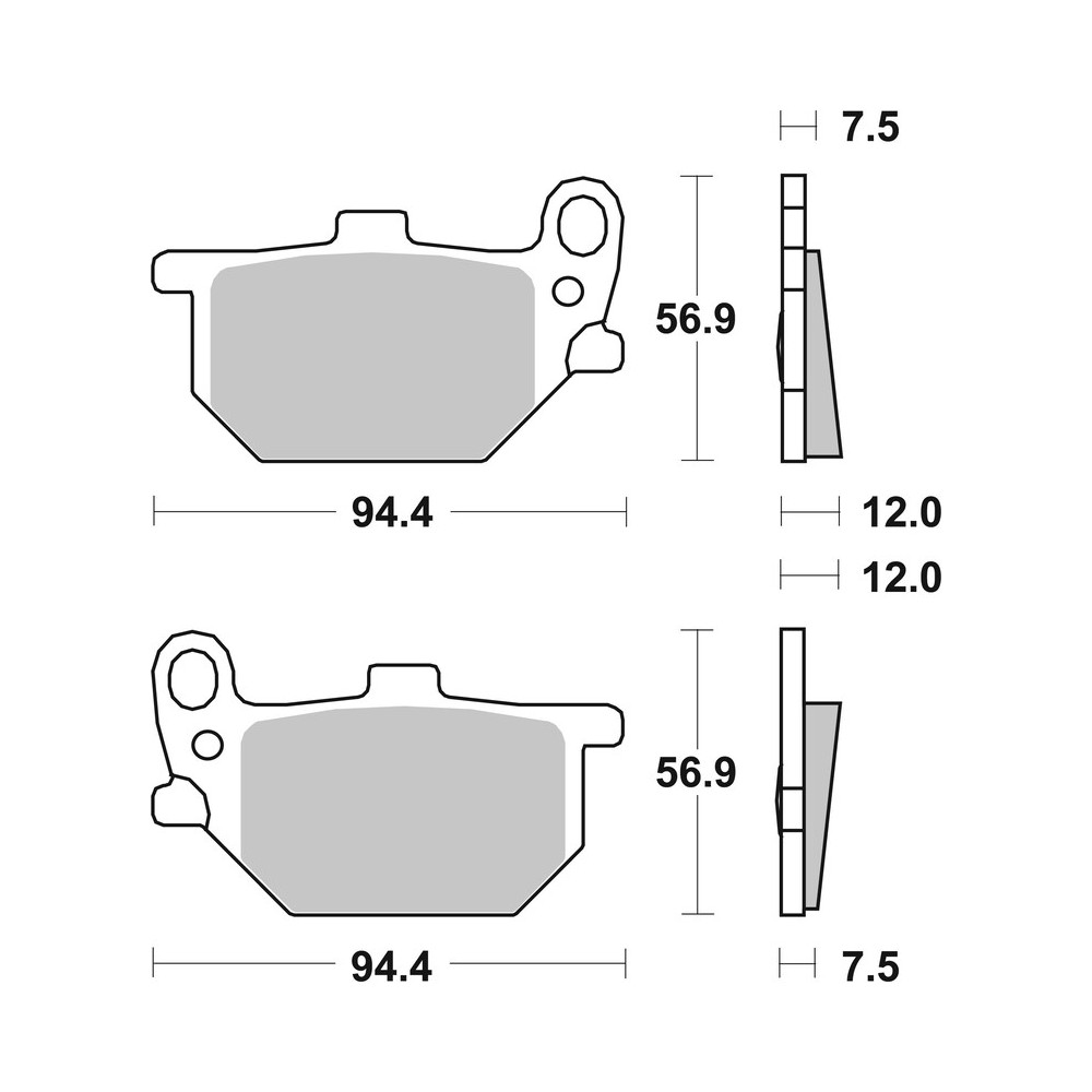 Plaquettes de frein BREMBO route carbone céramique - 07YA0713