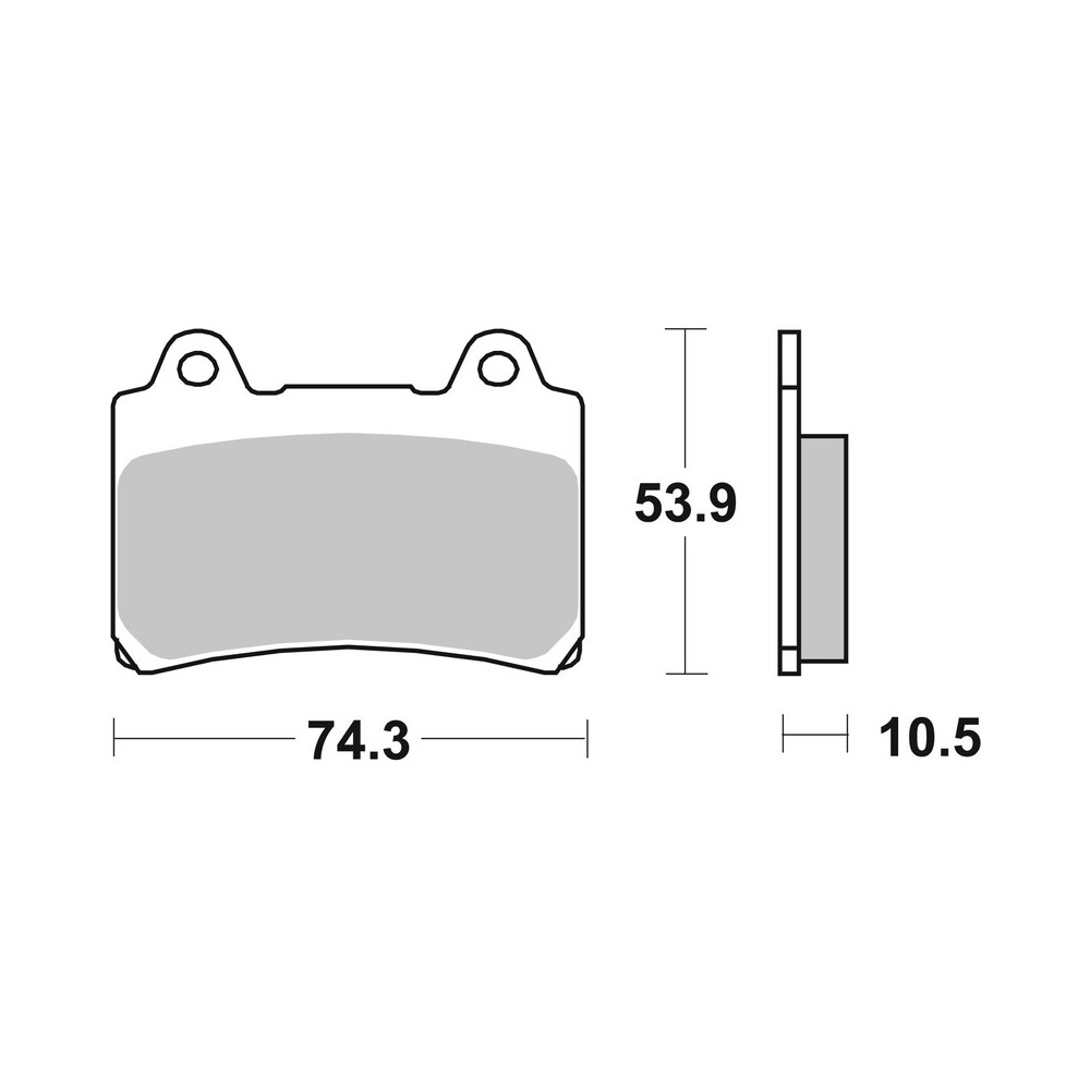 Plaquettes de frein BREMBO route métal fritté - 07YA17SA