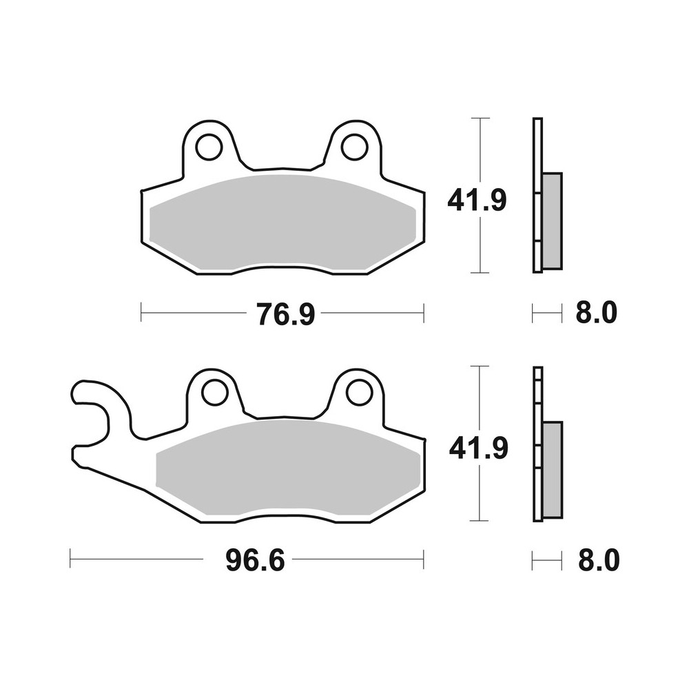Plaquettes de frein BREMBO route carbone céramique - 07YA2106