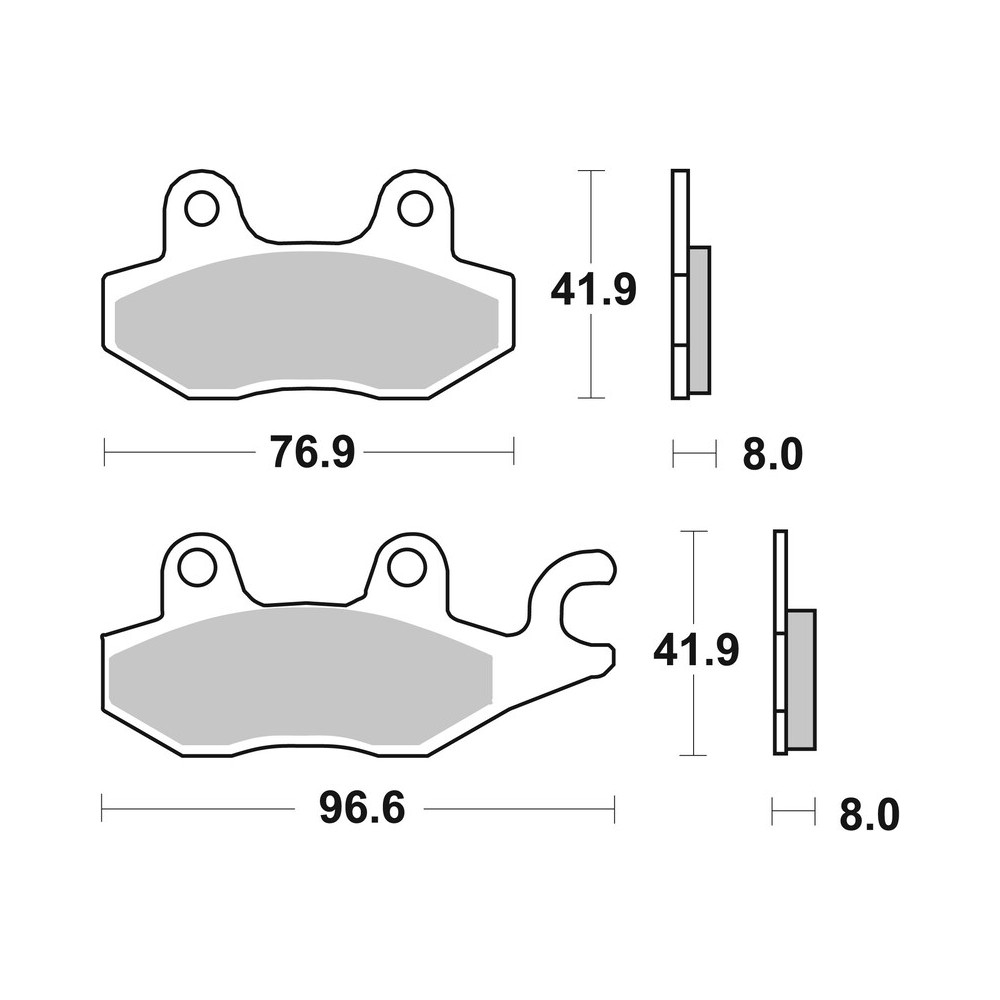 Plaquettes de frein BREMBO route métal fritté - 07YA22SP