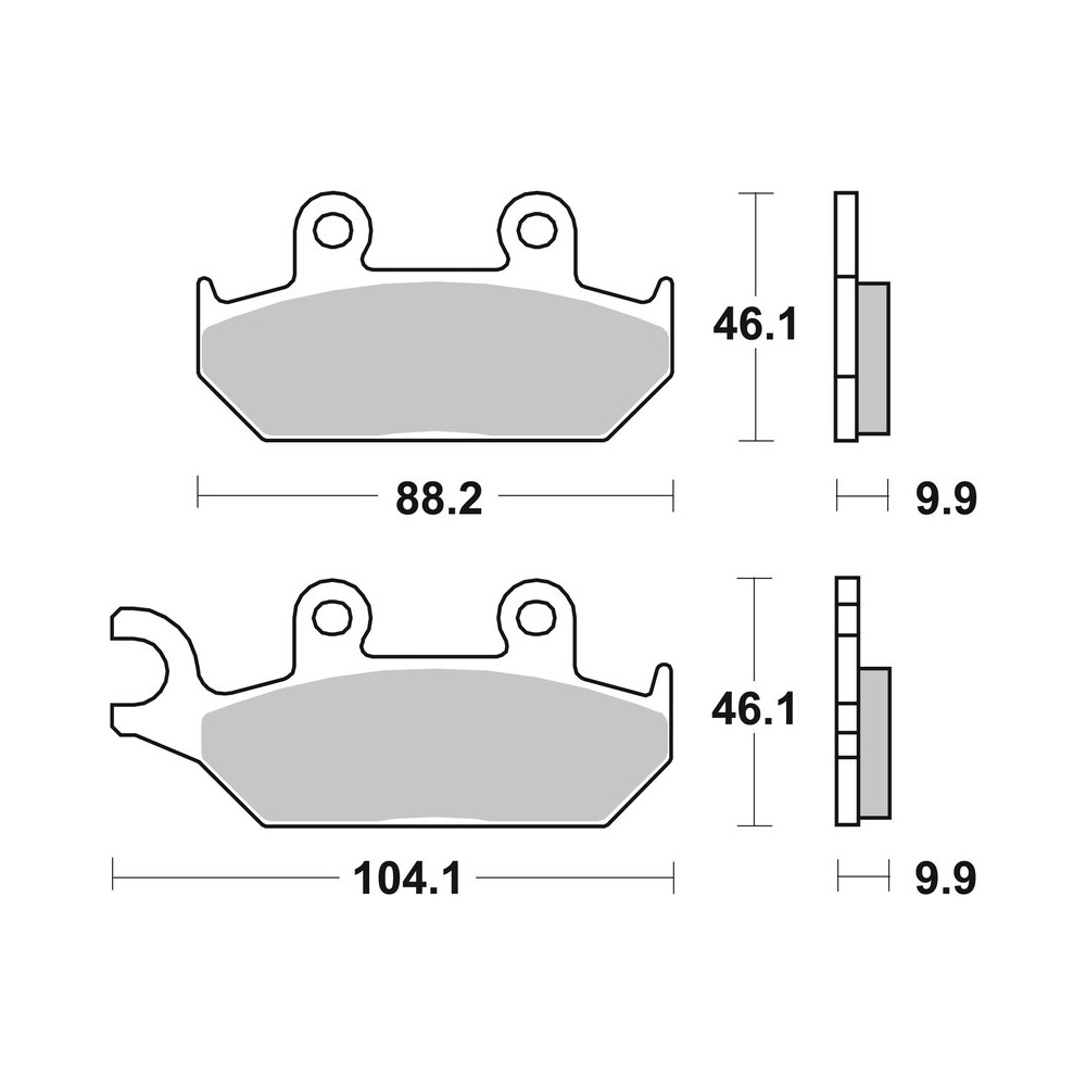 Plaquettes de frein BREMBO route métal fritté - 07YA25SA