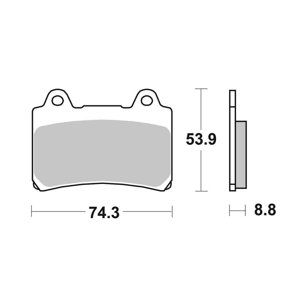 Plaquettes de frein BREMBO route métal fritté - 07YA35SA
