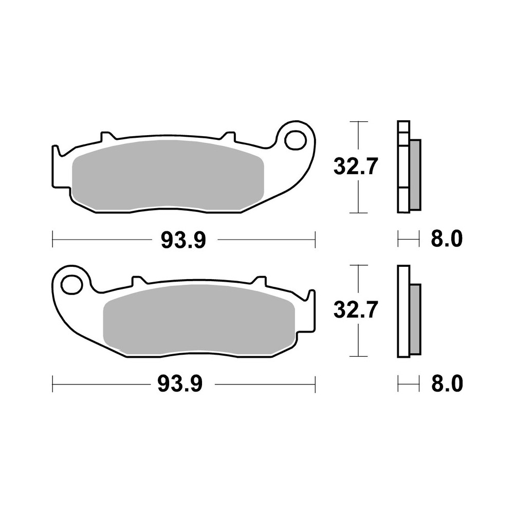 Plaquettes de frein BREMBO route carbone céramique - 07GR79.CC