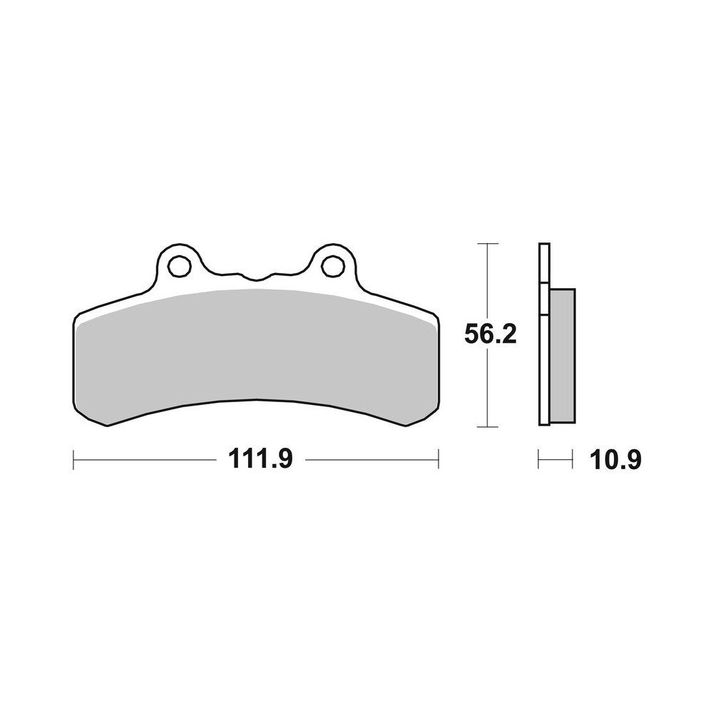 Plaquettes de frein BREMBO route carbone céramique - 07HD1109