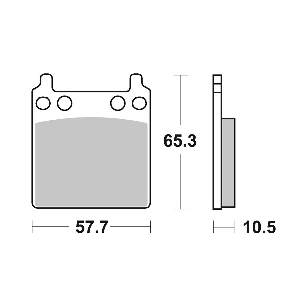 Plaquettes de frein BREMBO route carbone céramique - 07HO0411