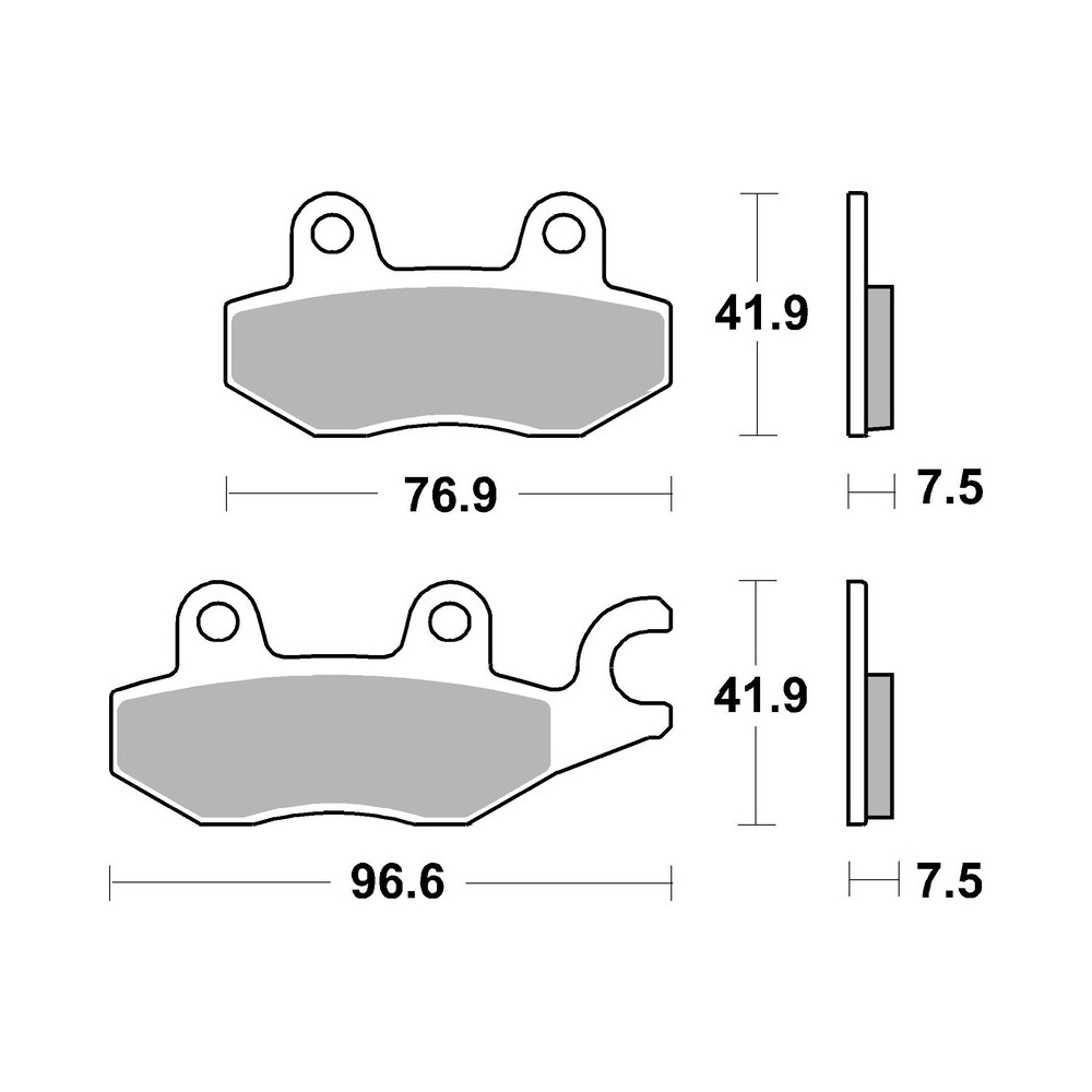 Plaquettes de frein BREMBO route métal fritté - 07KA31SA