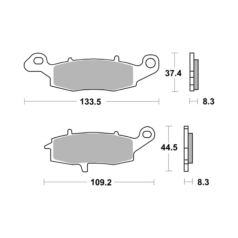Plaquettes de frein BREMBO route/sport métal fritté - 07KA18SR
