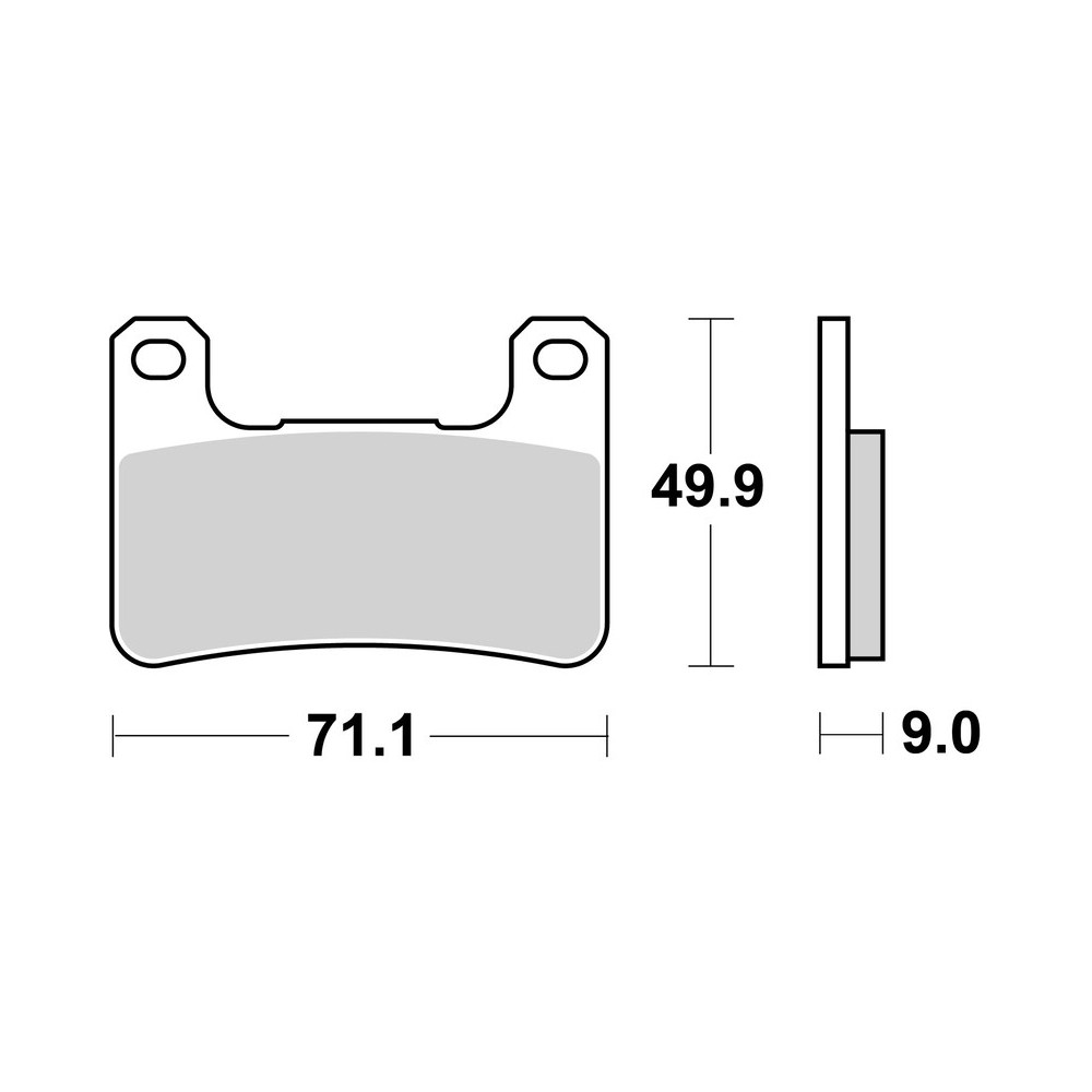 Plaquettes de frein BREMBO type 07SU27 SR métal fritté - sport