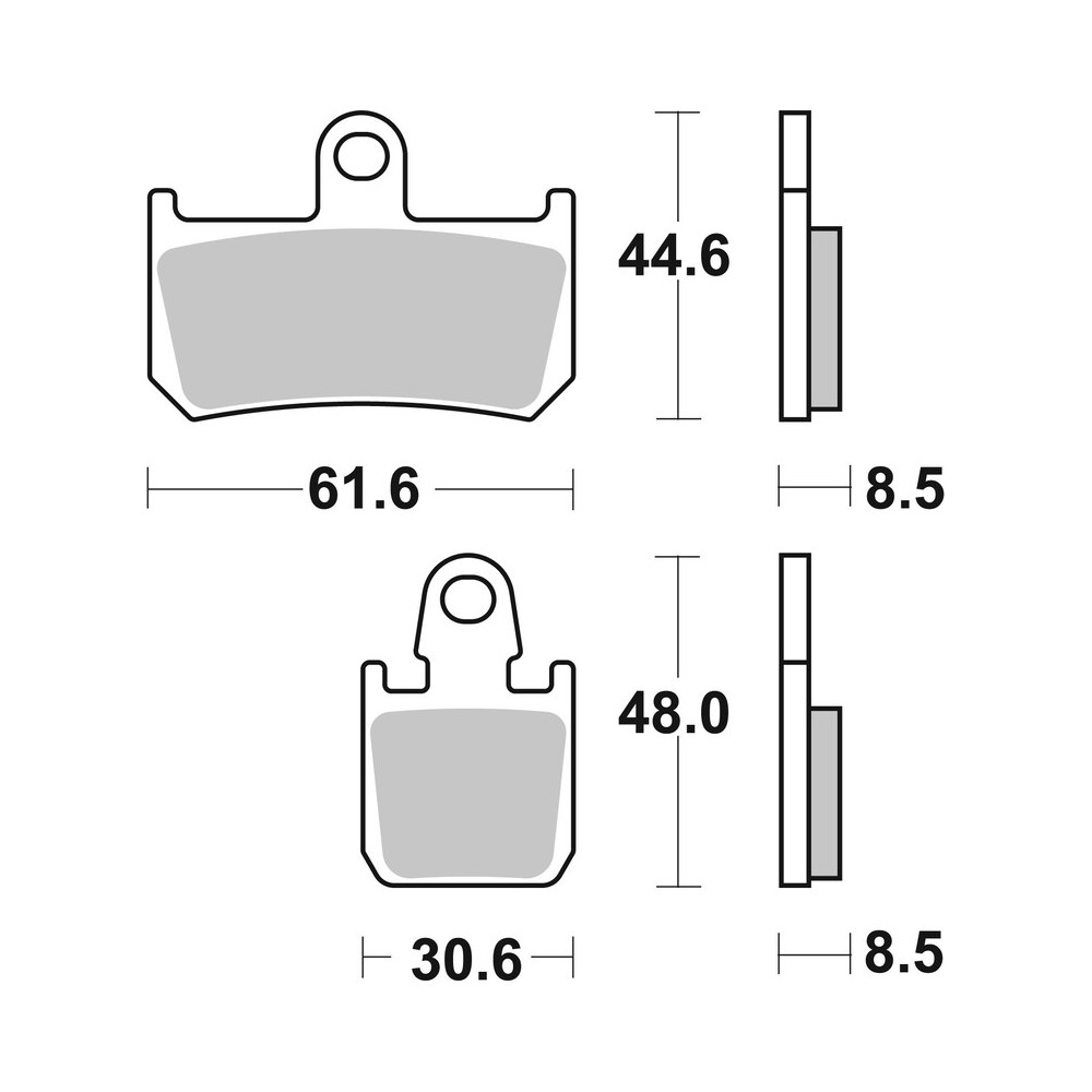 Plaquettes de frein BREMBO type 07YA46 SR métal fritté - sport