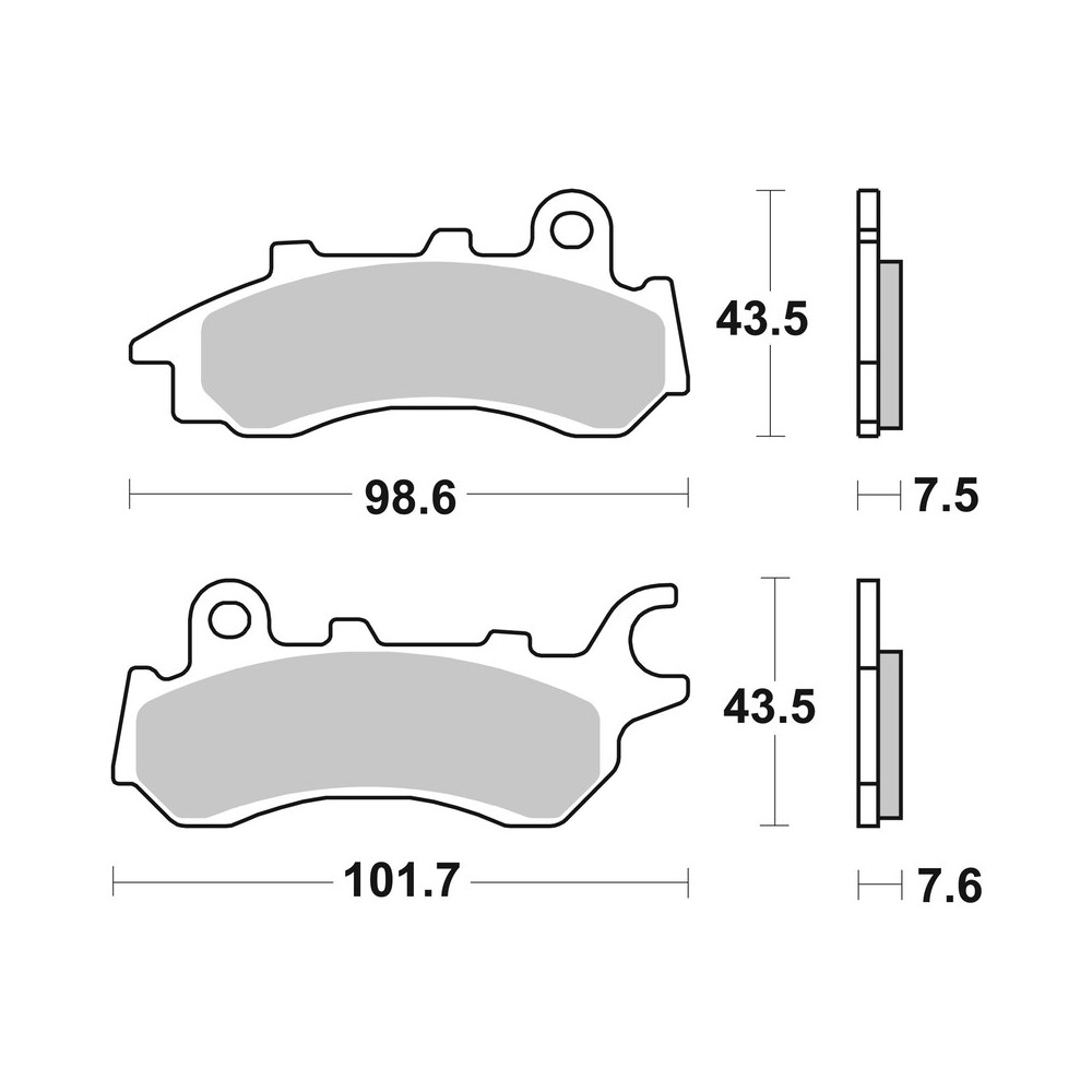 Plaquettes de frein BREMBO route carbone-céramique - 07HO64CC