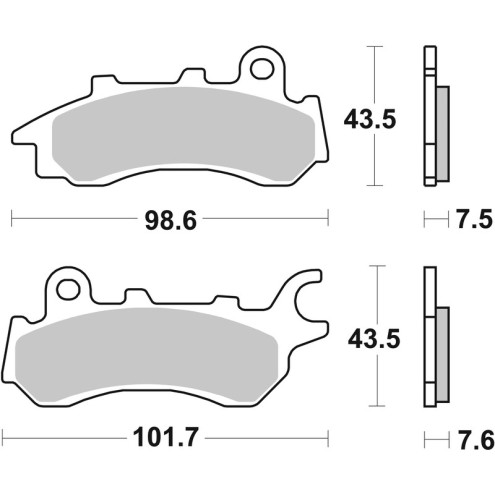 Plaquettes de frein BREMBO route carbone-céramique - 07HO64CC