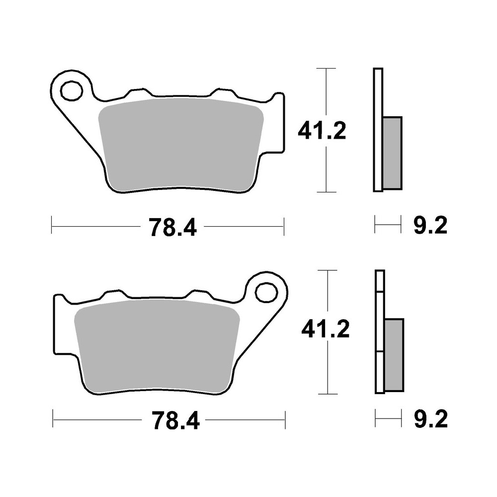 Plaquettes de frein BREMBO métal fritté - 07BB02SP