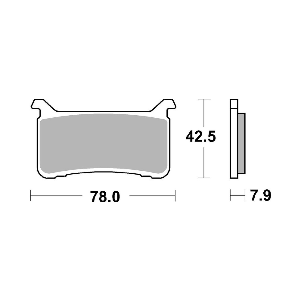 Plaquettes de frein BREMBO route métal fritté - 07HO63SA