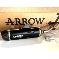 Silencieux Arrow Indy Race EVO Alu Noir sortie Carbone - Yamaha 700 Ténéré