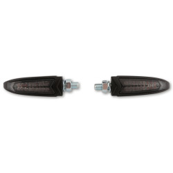Feux arrière/clignotants LED HIGHSIDER pro - Arc - noir/fumé - homologué E - la paire