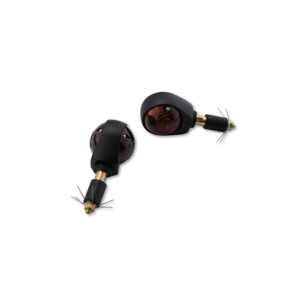 Clignotant de guidon HIGHSIDER smart Ochsenauge homologué - verre fumé - la paire