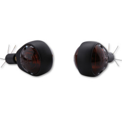 Clignotant de guidon HIGHSIDER smart Ochsenauge homologué - verre fumé - la paire