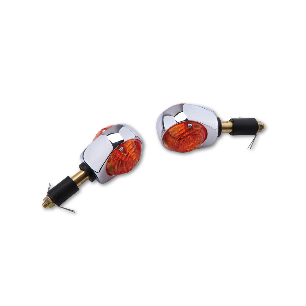 Clignotant de guidon HIGHSIDER smart Ochsenauge homologué - verre orange - la paire