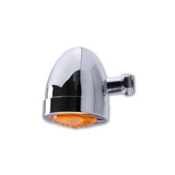 Clignotant HIGHSIDER smart Bullet Flat homologué - verre orange - l'unité