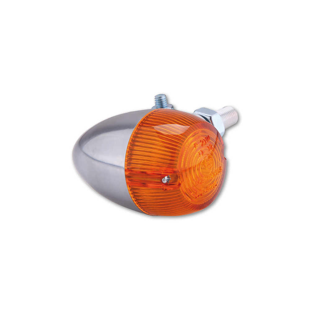 Clignotant HIGHSIDER smart Bullet Light 1 homologué - verre orange - l'unité