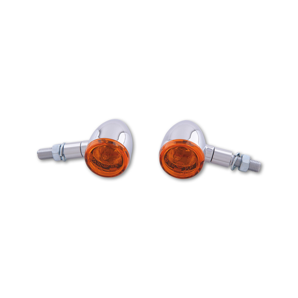 Clignotant HIGHSIDER smart Bullet Light homologué - verre orange - la paire