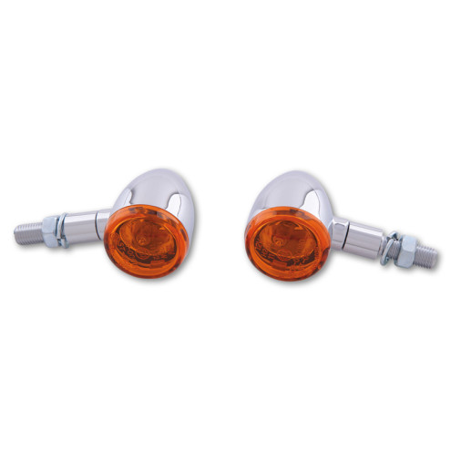 Clignotant HIGHSIDER smart Bullet Light homologué - verre orange - la paire