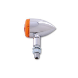 Clignotant HIGHSIDER smart Bullet Light homologué - verre orange - la paire